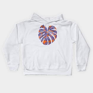 Monstera Extravagant Blue Kids Hoodie